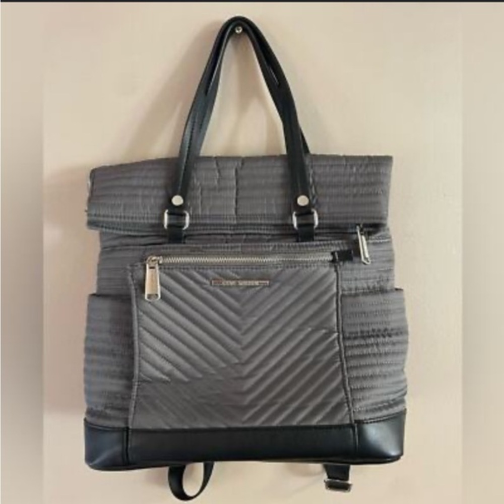 Steve Madden Nylon Quilted Backpack Travel Bag